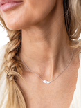 Kit Heath Feather Wisp Necklet, Silver