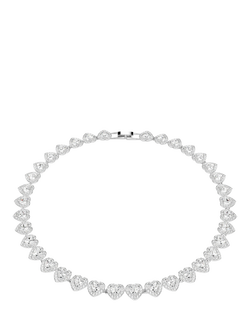 Swarovski x Ariana Grande Crystal Heart Choker Necklace Rhodium Plated, Rhodium Plated