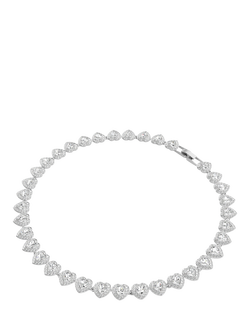 Swarovski x Ariana Grande Crystal Heart Choker Necklace Rhodium Plated - view 2, Rhodium Plated