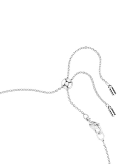 Swarovski x Ariana Grande Double Row Cubic Zirconia & Crystal Pearls Choker Necklace, Rhodium Plated - view 2, Rhodium Plated