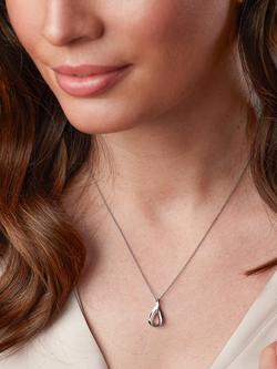 Kit Heath Serenity Dainty Pendant Necklace, Silver - view 2, Silver