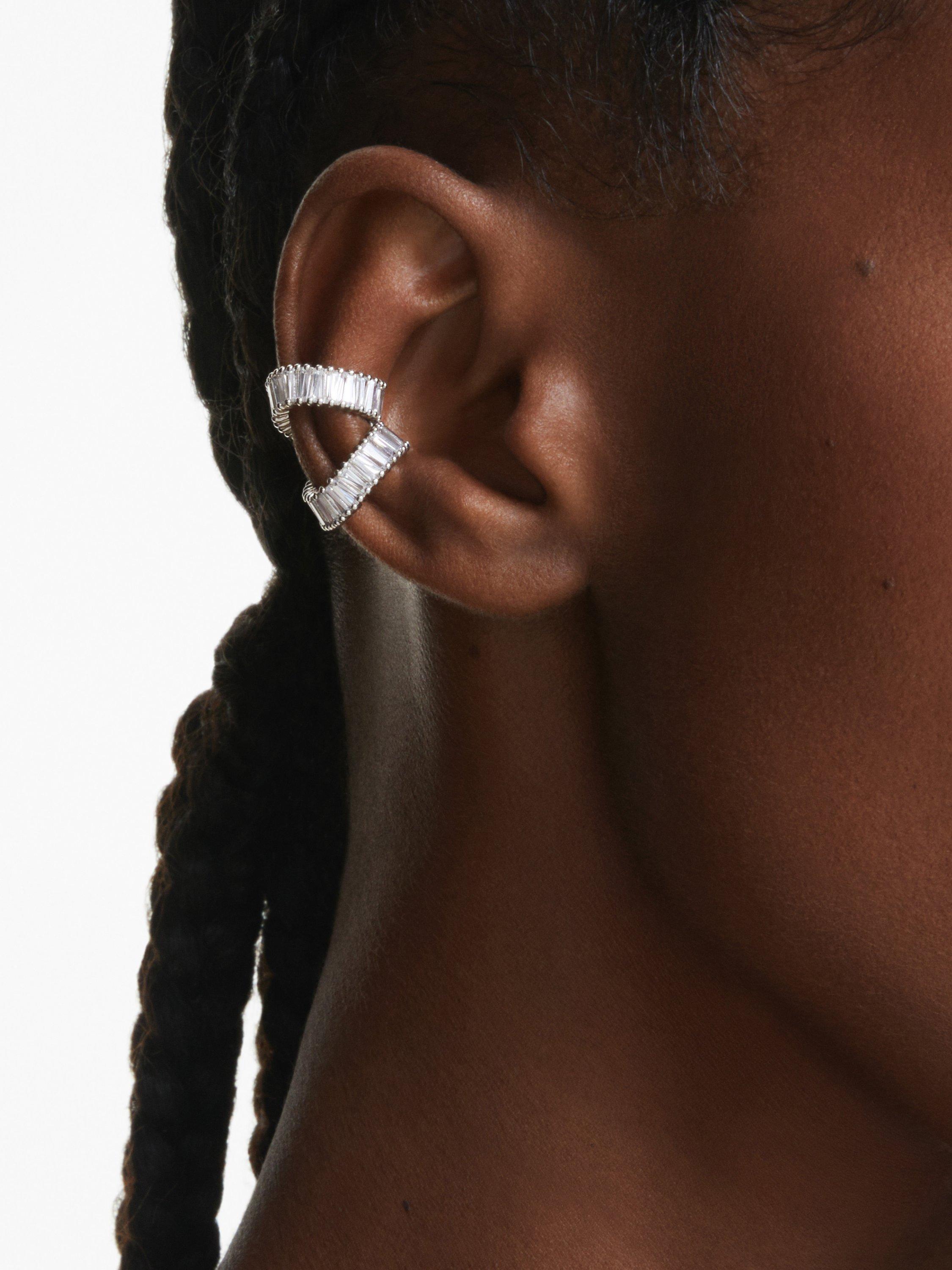 Product image 5 of 5, which shows Swarovski x Ariana Grande Crystal Double Ear Cuffs