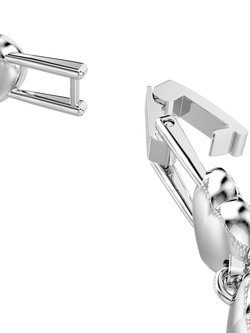 Swarovski x Ariana Grande Crystal Heart Bracelet, Rhodium Plated - view 2, Rhodium Plated