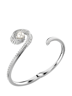 Swarovski x Ariana Grande Treble Clef Spiral Statement Cuff, Silver - view 2, Silver