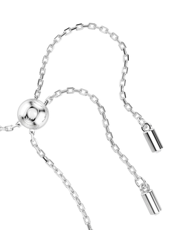 Swarovski x Ariana Grande Double Row Cubic Zirconia & Crystal Pearl Bracelet, Rhodium Plated - view 2, Rhodium Plated