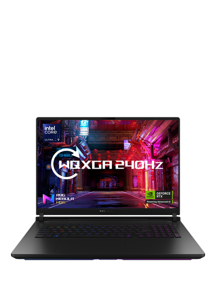 ASUS ROG Strix SCAR 18 Gaming Laptop, Intel Core Ultra 9 Processor, 64GB RAM, RTX 5080, 2TB SSD, 18” WQXGA, Black, with 3-month PC Game Pass, Black