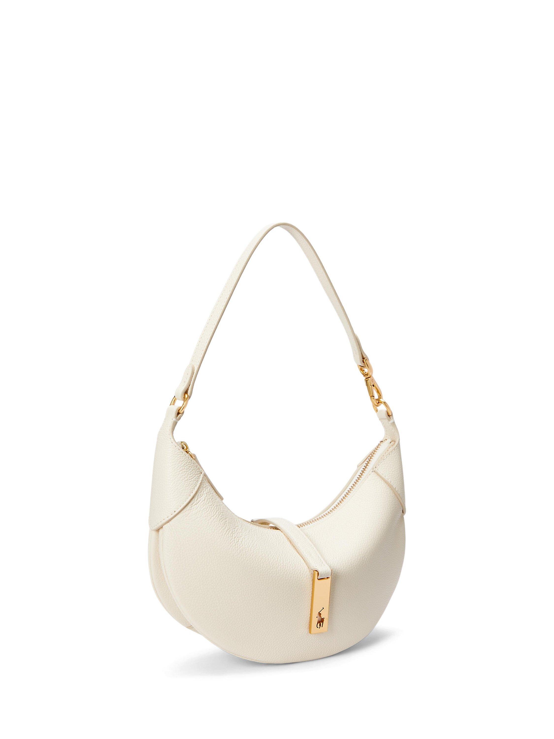 Product image 2 of 7, which shows Polo Ralph Lauren Polo ID Mini Leather Shoulder Bag, White