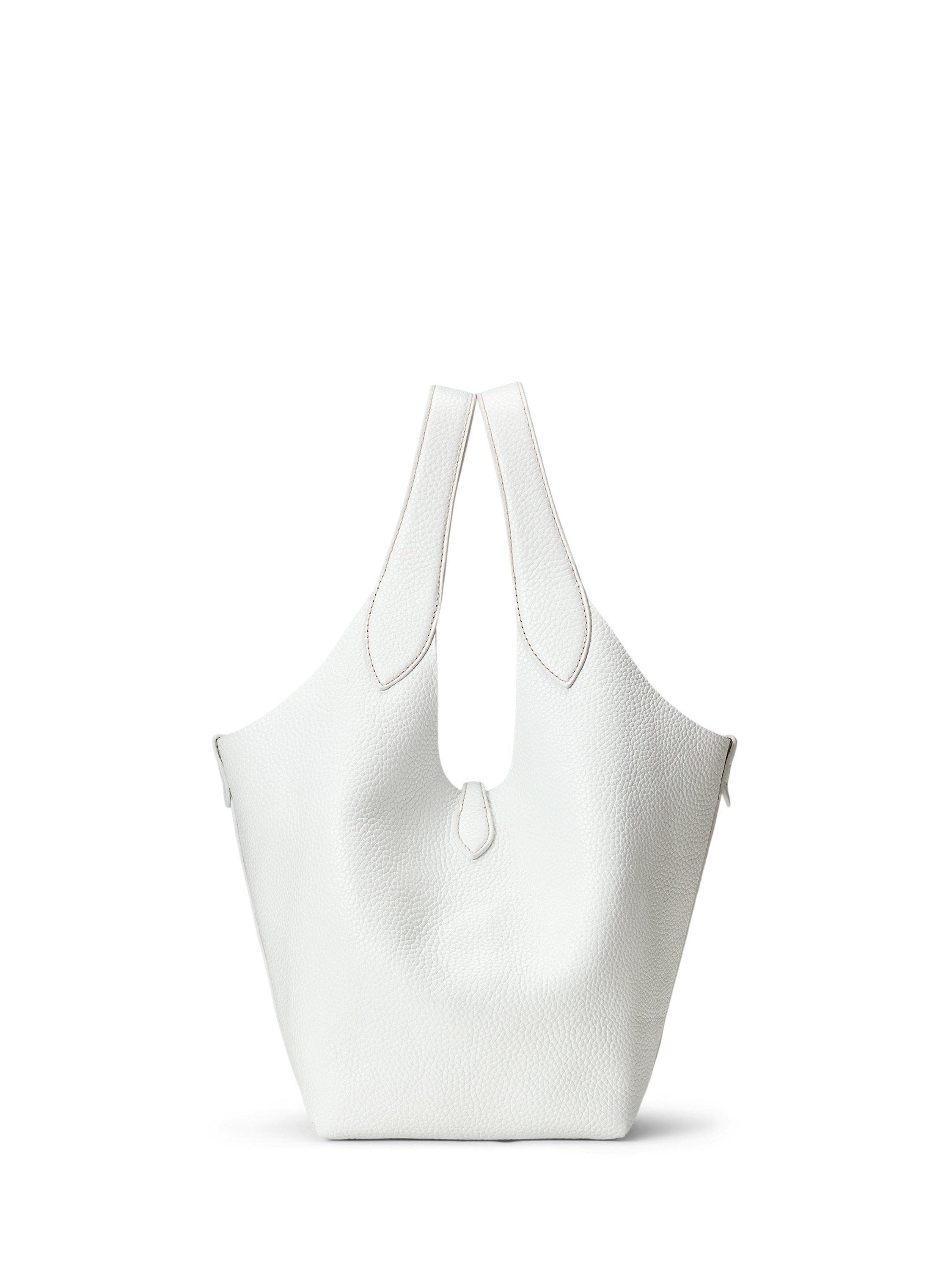 Product image 3 of 6, which shows Polo Ralph Lauren Leather Tote Bag, White