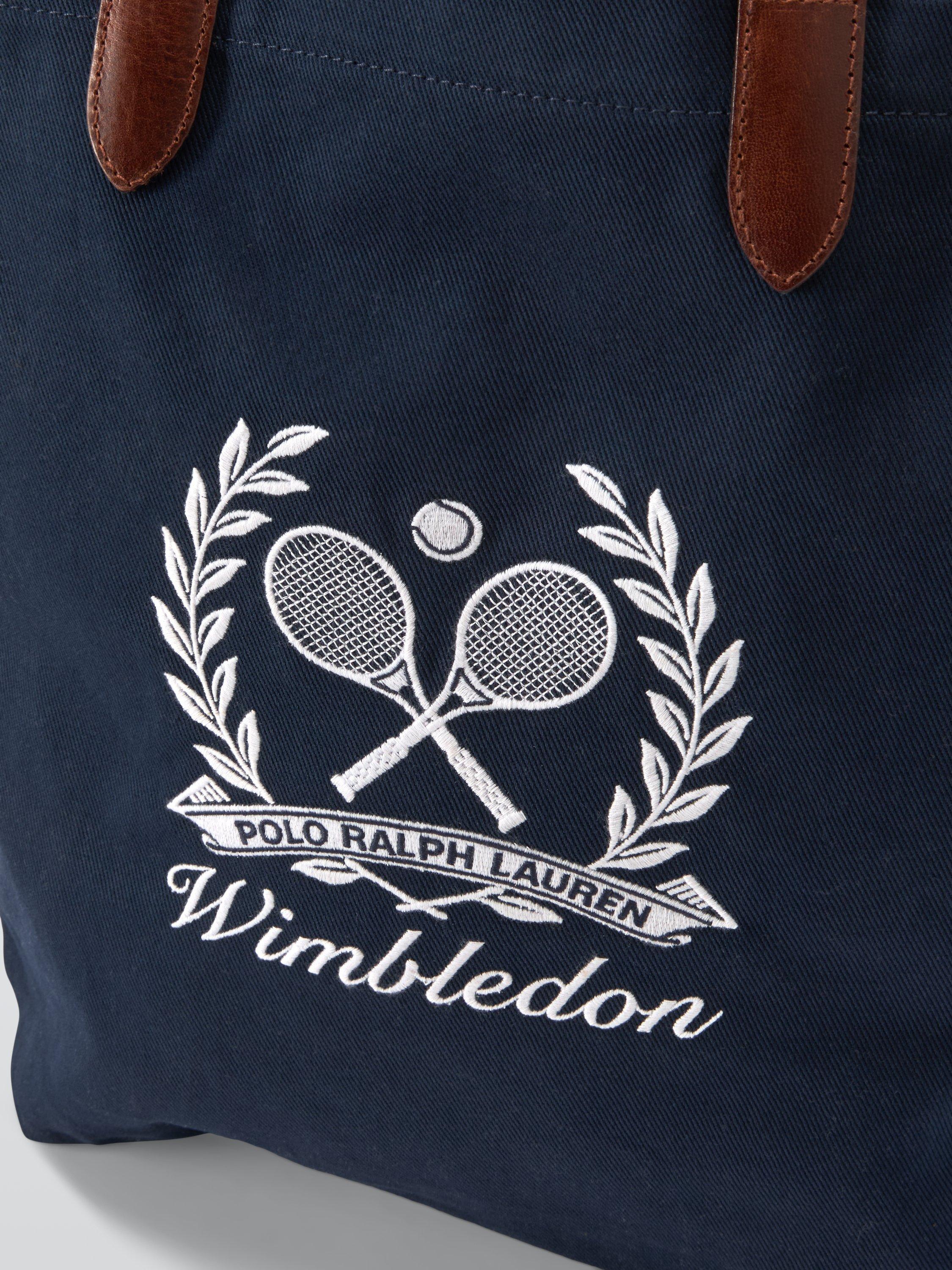 Product image 5 of 6, which shows Polo Ralph Lauren Wimbledon Shopper Tote Bag, Navy/White