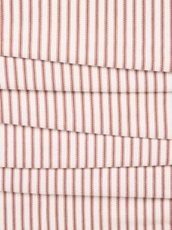 John Lewis Ticking Stripe Furnishing Fabric - view 2, Auburn