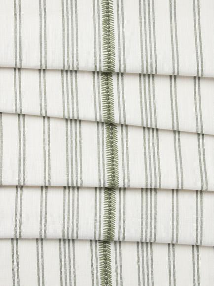 John Lewis Diderot Stripe Furnishing Fabric - view 2, Avocado