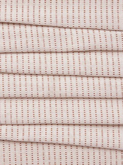 John Lewis Fleck Stripe Furnishing Fabric - view 2, Auburn