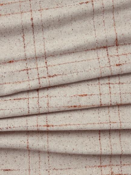 John Lewis Wool Mix Check Furnishing Fabric, Natural - view 2, Natural