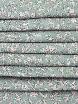 John Lewis Widemer Floral Furnishing Fabric - view 2, Sage