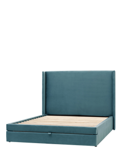 Gallery Direct Halstead Storage Bed Frame, King Size, Atlantic Blue