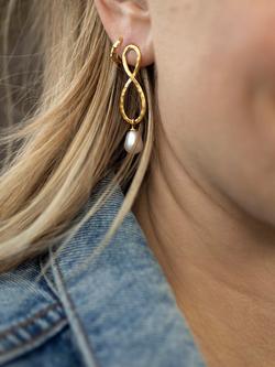 Claudia Bradby Reykjavik Hammered Infinity Loop Earrings - view 2, Gold