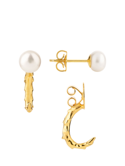 Claudia Bradby Reykjavik Hoop Ear Jacket & Earrings, Gold