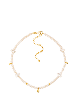 Claudia Bradby Reykjavik Pearl Choker Necklace, Gold