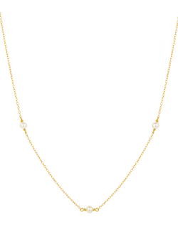 Claudia Bradby Reykjavik Mermaid Pearl and Chain Choker Necklace, Gold