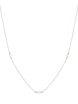 Claudia Bradby Reykjavik Mermaid Pearl and Chain Choker Necklace, Silver