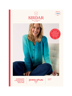 Jewelspun Nice Women's Cardigan Knitting Pattern, 10840, Multi