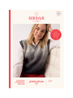 Sirdar Jewelspun Aran Ombre Vest in Show Knitting Pattern, 10844, Multi