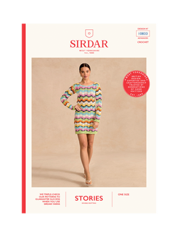 Sirdar Stories Chevron Mini Dress Crochet Pattern, 10833, Pattern