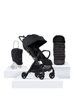 Silver Cross Jet 5 Pushchair, Footmuff, Raincover, Protective Sleeve and Bumper Bar Essential Bundle, Space, Space