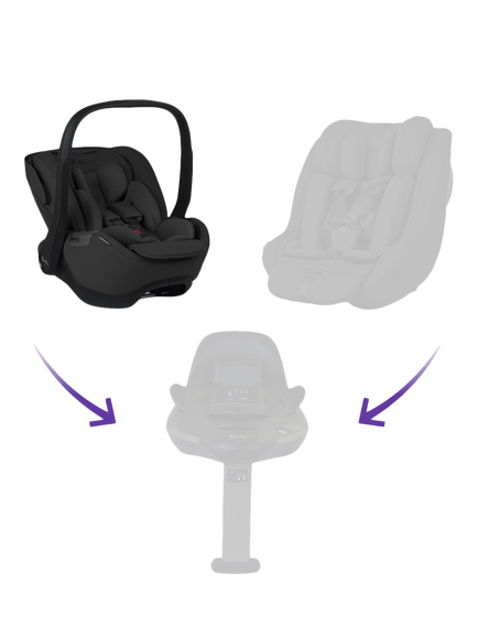 Silver Cross Glide Plus 360 i-Size Baby Car Seat - view 2, Black