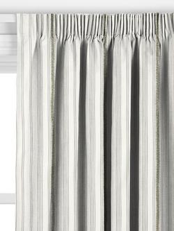 John Lewis Diderot Stripe Made to Measure Curtains or Roman Blind, Avocado - view 2, Avocado