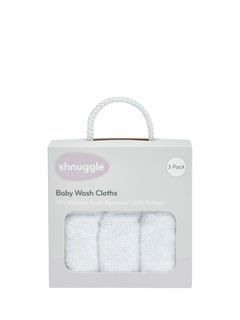 Snhuggle Bamboo Wash Cloths, Pack of 3