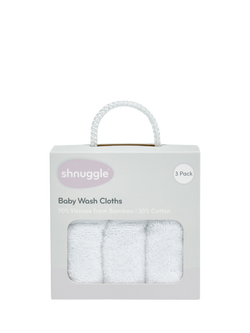 Snhuggle Bamboo Wash Cloths, Pack of 3, 