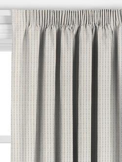 John Lewis Fleck Stripe Made to Measure Curtains or Roman Blind, Lake Blue - view 2, Lake Blue