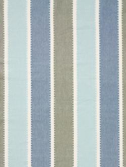 John Lewis Harvest Stripe Made to Measure Curtains or Roman Blind, Loch Blue, Loch Blue