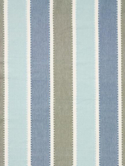 John Lewis Harvest Stripe Made to Measure Curtains or Roman Blind, Loch Blue, Loch Blue