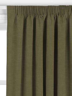 John Lewis Heavy Linen Blend Made to Measure Curtains or Roman Blind, Avocado - view 2, Avocado