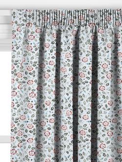 John Lewis Marlow Cotton Made to Measure Curtains or Roman Blind, Avocado Multi - view 2, Avocado Multi
