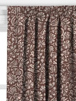 John Lewis Widermer Floral Made to Measure Curtains or Roman Blind, Nutmeg - view 2, Nutmeg