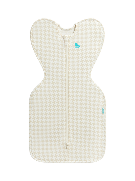 Love to Dream Swaddle Up Baby Houndstooth Print Sleeping Bag, 1.0 Tog, Cream/Beige, Cream/Beige