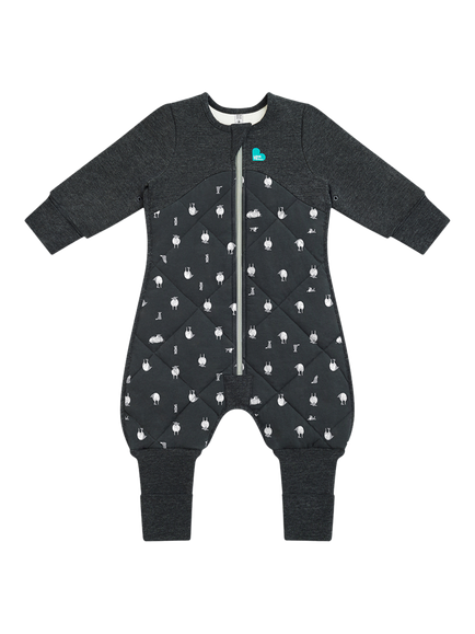 Love to Dream Organic Cotton & Merino Wool, Sleep Suit, 2.5 Tog, Charcoal, Charcoal