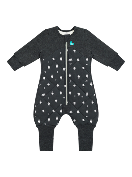 Love to Dream Organic Cotton & Merino Wool, Sleep Suit, 2.5 Tog, Charcoal, Charcoal