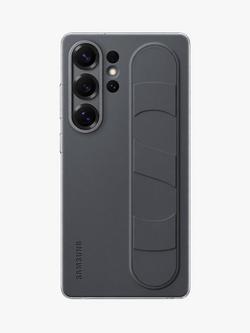 Samsung Galaxy S25 Ultra Silicone Grip Case with Stand, Black, Black