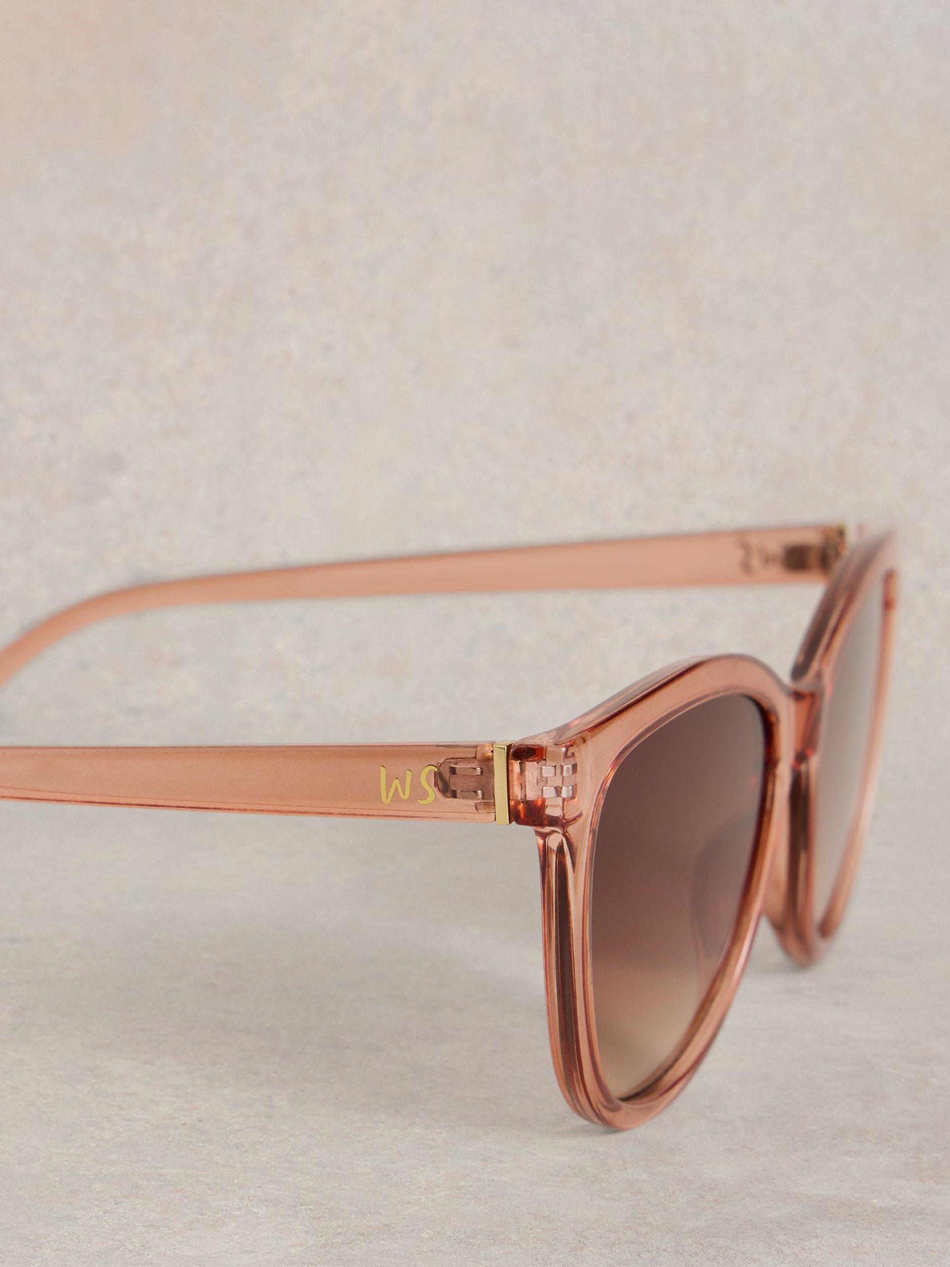 Product image 3 of 4, which shows White Stuff Cat Eye Sunglasses, Light Pink/Brown Gradient