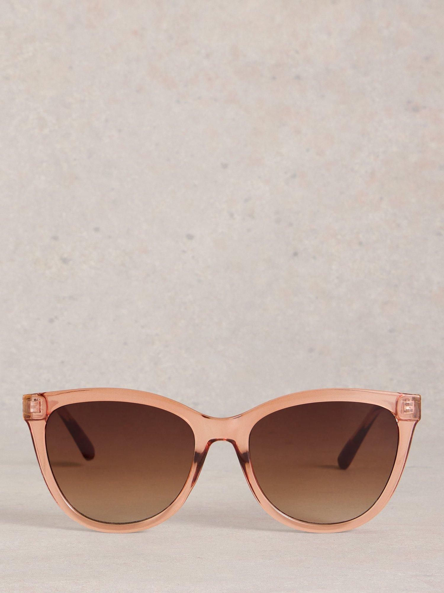 Product image 4 of 4, which shows White Stuff Cat Eye Sunglasses, Light Pink/Brown Gradient