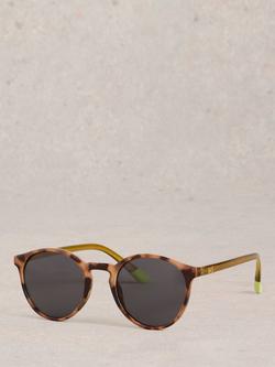 White Stuff Preppy Round Sunglasses, Havana/Grey, Havana/Grey