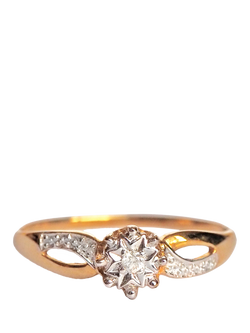 L & T Heirlooms Pre-Loved 9ct Yellow Gold Solitaire Diamond Ring, Yellow Gold