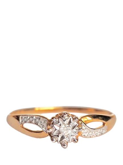 L & T Heirlooms Pre-Loved 9ct Yellow Gold Solitaire Diamond Ring, Yellow Gold