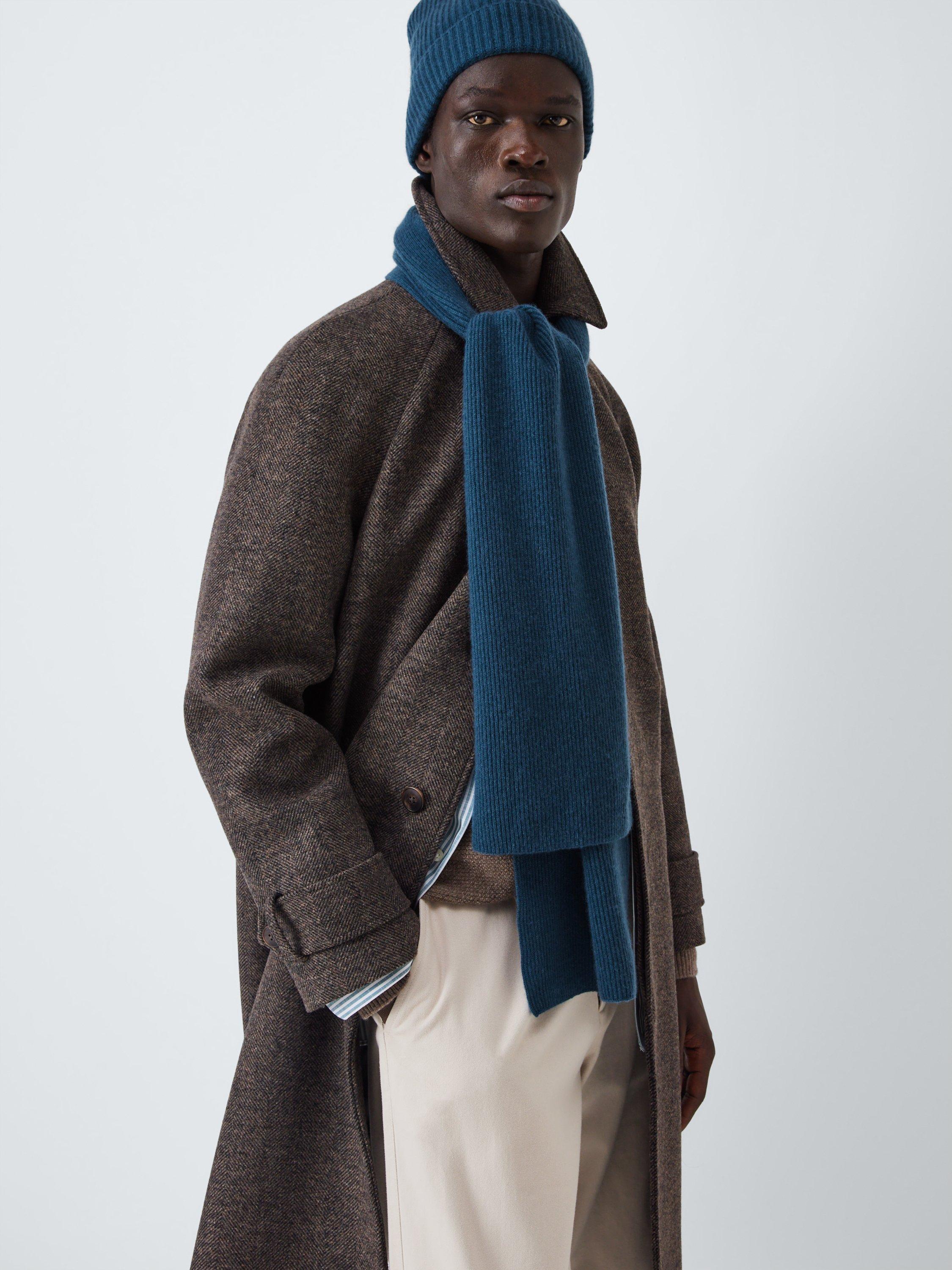 Product image 1 of 6, which shows John Lewis Cashmere Scarf, Indigo Blue