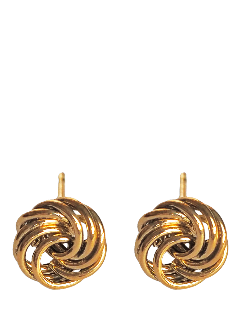 L & T Heirlooms Pre-Loved 9ct Yellow Gold Wool Knot Stud Earrings
