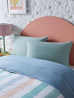 Night Lark Painted Stripe Coverless Duvet & Pillowcase Set, 6 Tog - view 2, Multicolour